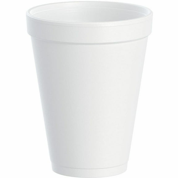Foam Cup 12J12, 12 oz, White, 25/PK