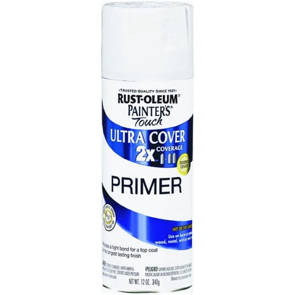 Rust-Oleum Primer Spray Gloss - White - 6 Pack, 12 oz