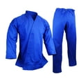 thumbnail image 1 of 12 oz Heavyweight Cotton Karate Uniform Martial Arts Blue Gi, 1 of 2