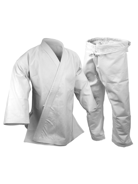 12 oz Heavyweight Cotton Karate Uniform Martial Arts White Gi