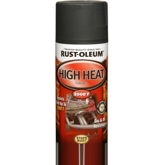 12 oz. High Heat Enamel Flat Black Spray Paint 6-Pack