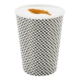 thumbnail image 1 of 12 oz Houndstooth Paper Coffee Cup - Spiral Wall - 3 1/2\'\' x 3 1/2\'\' x 4 1/4\'\' - 500 count box, 1 of 3