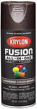 12 oz Krylon K02785007 Cocoa Brown Fusion All-In-One Paint & Primer Spray Paint, Hammered Pack of 6