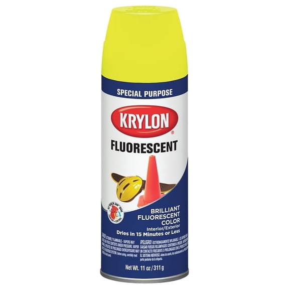 12 oz Krylon K03104888 Fluorescent Paint Lemon Yellow Spray Paint