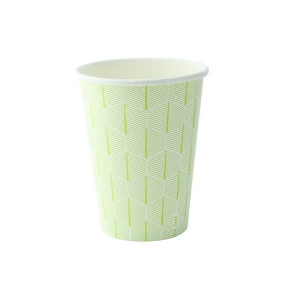 12 oz Leaf Design Paper Cup - 4.4 x 2.4 x 3.5 in. - 1000 Piece