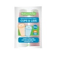 thumbnail image 1 of 12 oz Light Pink Paper Ripple Wall Coffee Cup - with White Lid - 3 1/2" x 3 1/2" x 5" - 20 count box, 1 of 3