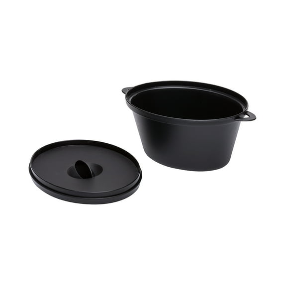 Restaurantware-12 Ounce Appetizer Dishes With Lids, 100 Disposable Serving Dishes - Lids Included, Mimics The Look Of Dutch Ovens, Black Plastic Casserole Dishes, Serve Appetizers Or Desserts