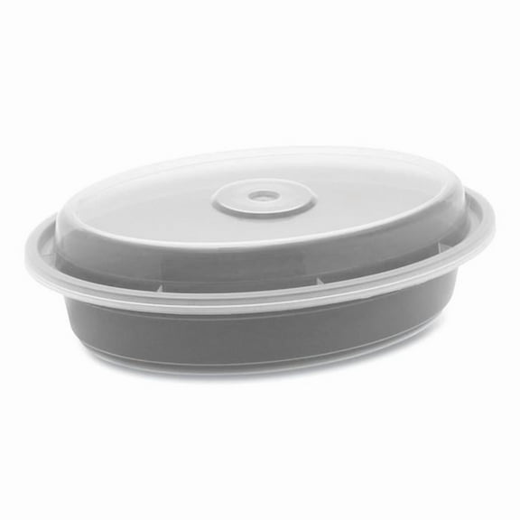 12 oz Oval Container, Black