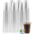 12 oz PET Plastic Cups, 300 Pack, Clear, Disposable, Durable, Resistant