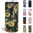 thumbnail image 1 of 12 oz Slim Can Cooler Stainless Steel Skinny Can Cooler Insulated Beer Can Cooler for Hard Seltzers Unique Sunflower Gifts for Women and Men, 1 of 6