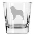thumbnail image 1 of 12 oz Square Base Rocks Whiskey Double Old Fashioned Glass Australian Shepherd, 1 of 1