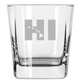 thumbnail image 1 of 12 oz Square Base Rocks Whiskey Double Old Fashioned Glass HI Hawaiian Islands Hawaii, 1 of 1