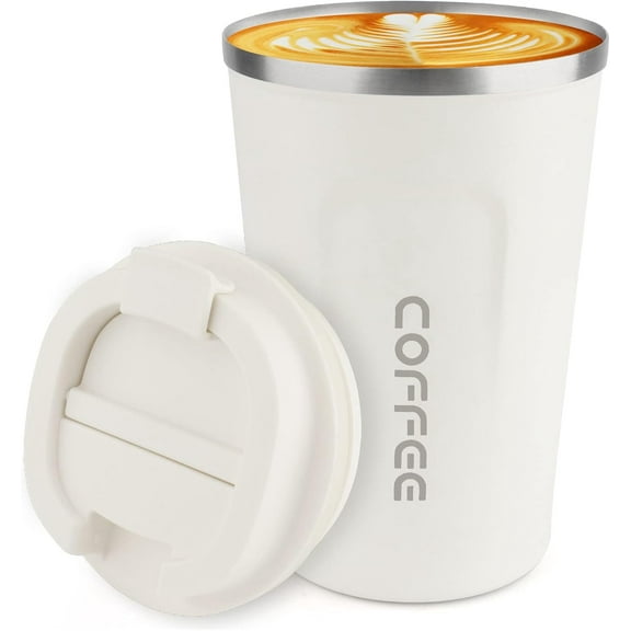 12 oz Stainless Steel Vacuum Insulated Tumbler - Coffee Travel Mug Spill Proof with Lid - coffee Cup for Keep Hot/Ice Coffee,Tea and Beer
