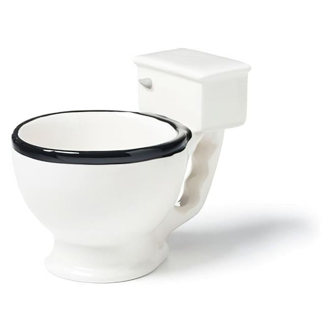 12 oz Toilet Ceramic Coffee Cup, White