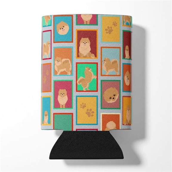 12 oz Unisex Lots of Orange Pomeranian Can or Bottle Hugger