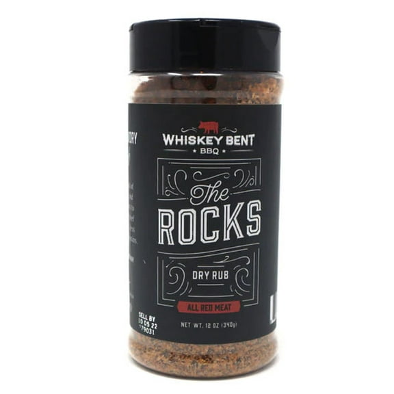 12 oz Whiskey Bent Bbq The Rocks All Red Meat Dry Rub Seasoning Msg & Gluten Free