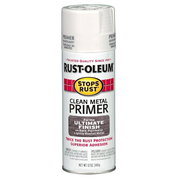 12 oz. White Clean Metal Primer Spray Paint [Set of 6]