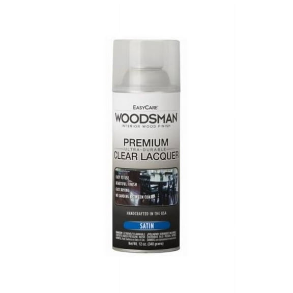 12 oz Woodsman Protective Finish Lacquer for Wood & Metal, Clear Stain