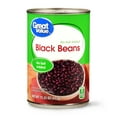 thumbnail image 1 of (12 pack) Great Value, No Salt Added, Canned Black Beans, 15 oz Can, 1 of 11