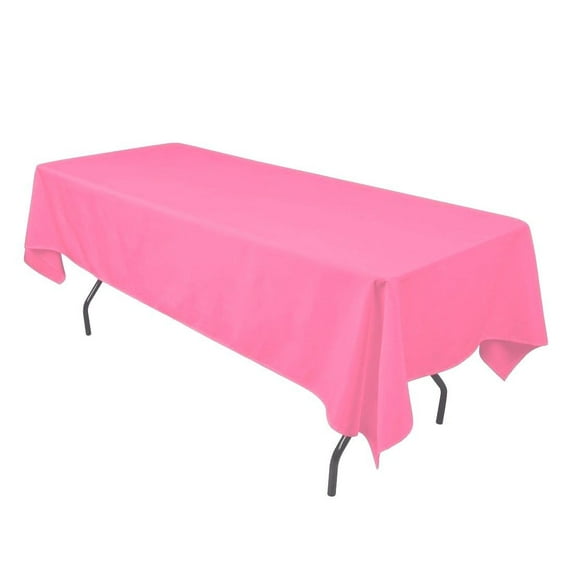 12 pack 60"×102" Seamless 100% Polyester rectangular Tablecloth 25 COLORS Dine", (Color: Pink)