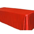 thumbnail image 1 of 12 pack 90x156" Rectangular Satin Tablecloth Wedding Party Catering", (Color: Red), 1 of 2