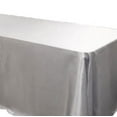 thumbnail image 1 of 12 pack 90x156" Rectangular Satin Tablecloth Wedding Party Catering", (Color: Silver), 1 of 2