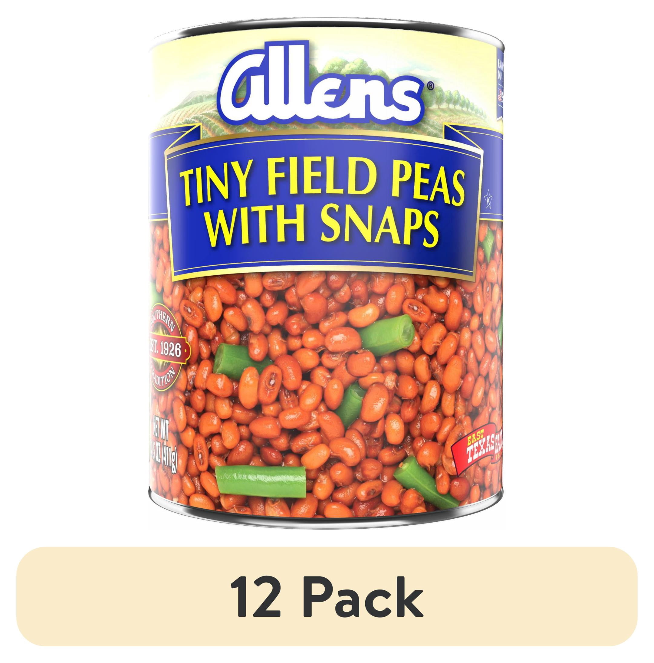 (12 pack) Allens Tiny Tender Field Peas with Snaps, 15.5 oz