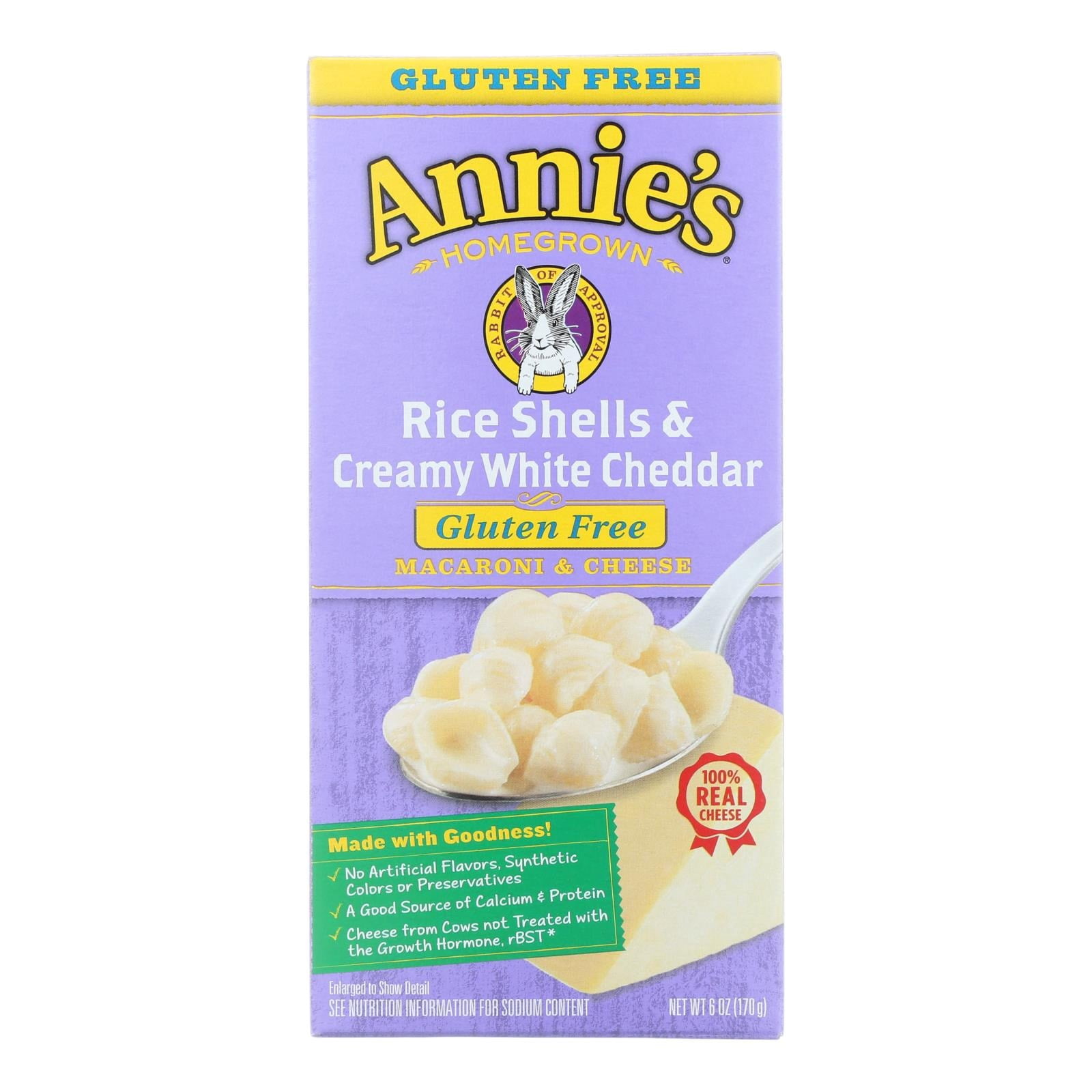 Chefdar Cheese (12 pack) Annie's Gluten Free Rice Pasta and White Cheddar, Made with ...