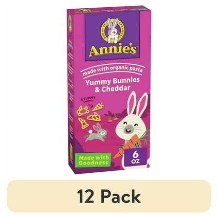 (12 pack) (12 pack) Annie's Macaroni and Cheese Yummy Bunnies, Cheddar, 6 oz.