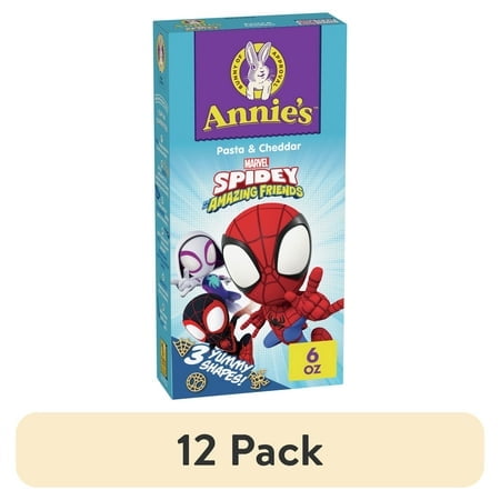 (12 Pack) Annie's Marvel Spidey And His Amazing Friends Macaroni And Cheese, Pasta And Cheddar, 6 Oz