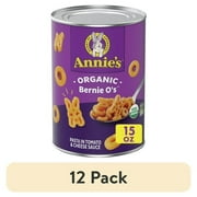 (12 pack) Annie's Organic Bernie O's, Canned Pasta in Tomato and Cheese Sauce, 15 oz