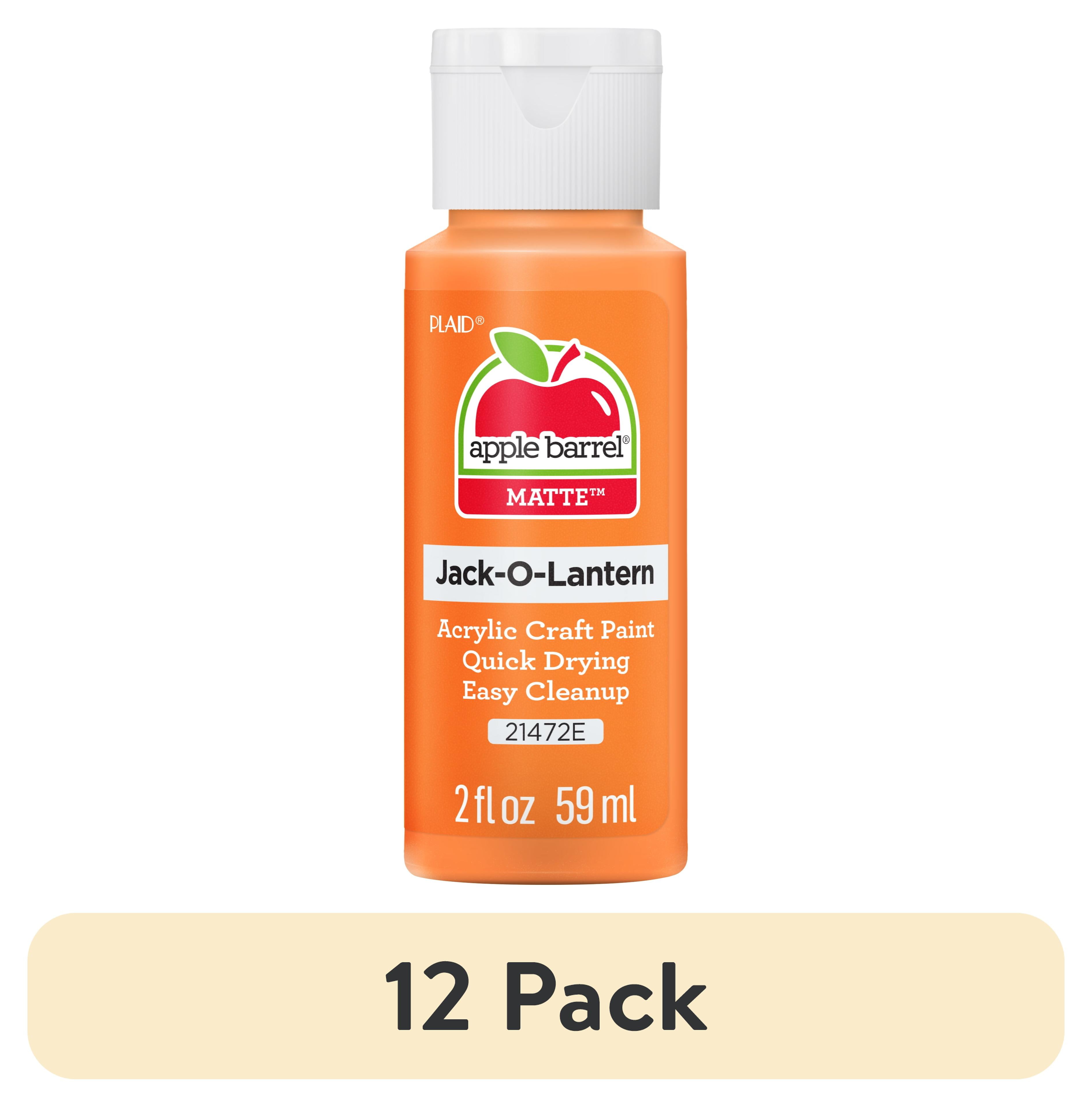 (12 pack) Apple Barrel Acrylic Craft Paint, Matte Finish, Jack-O-Lantern, 2 fl oz