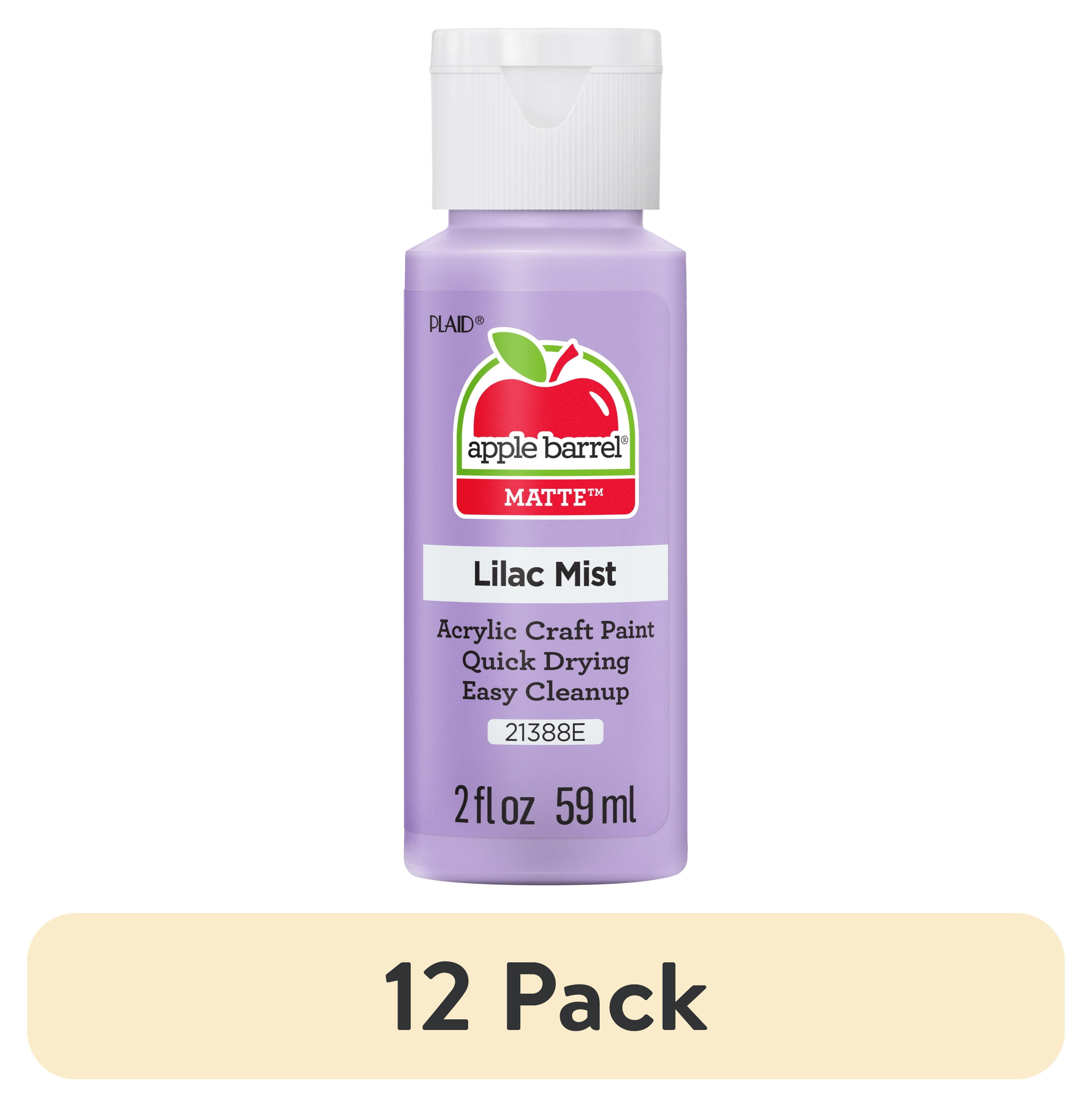 (12 pack) Apple Barrel Acrylic Craft Paint, Matte Finish, Lilac Mist, 2 fl oz