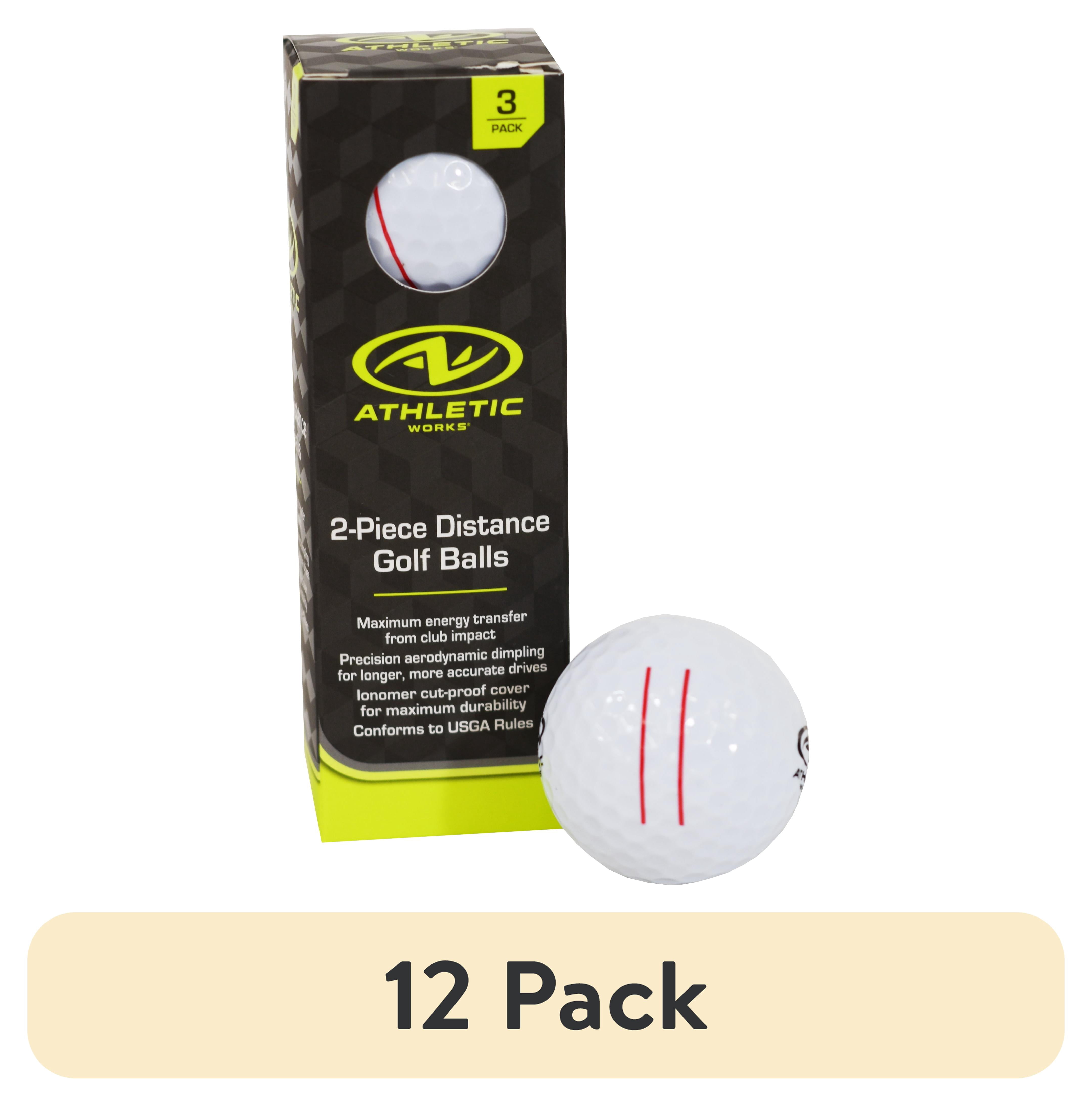 (12 pack) Athletic Works 2-Piece Distance Golf Balls (3-Pack Sleeve)
