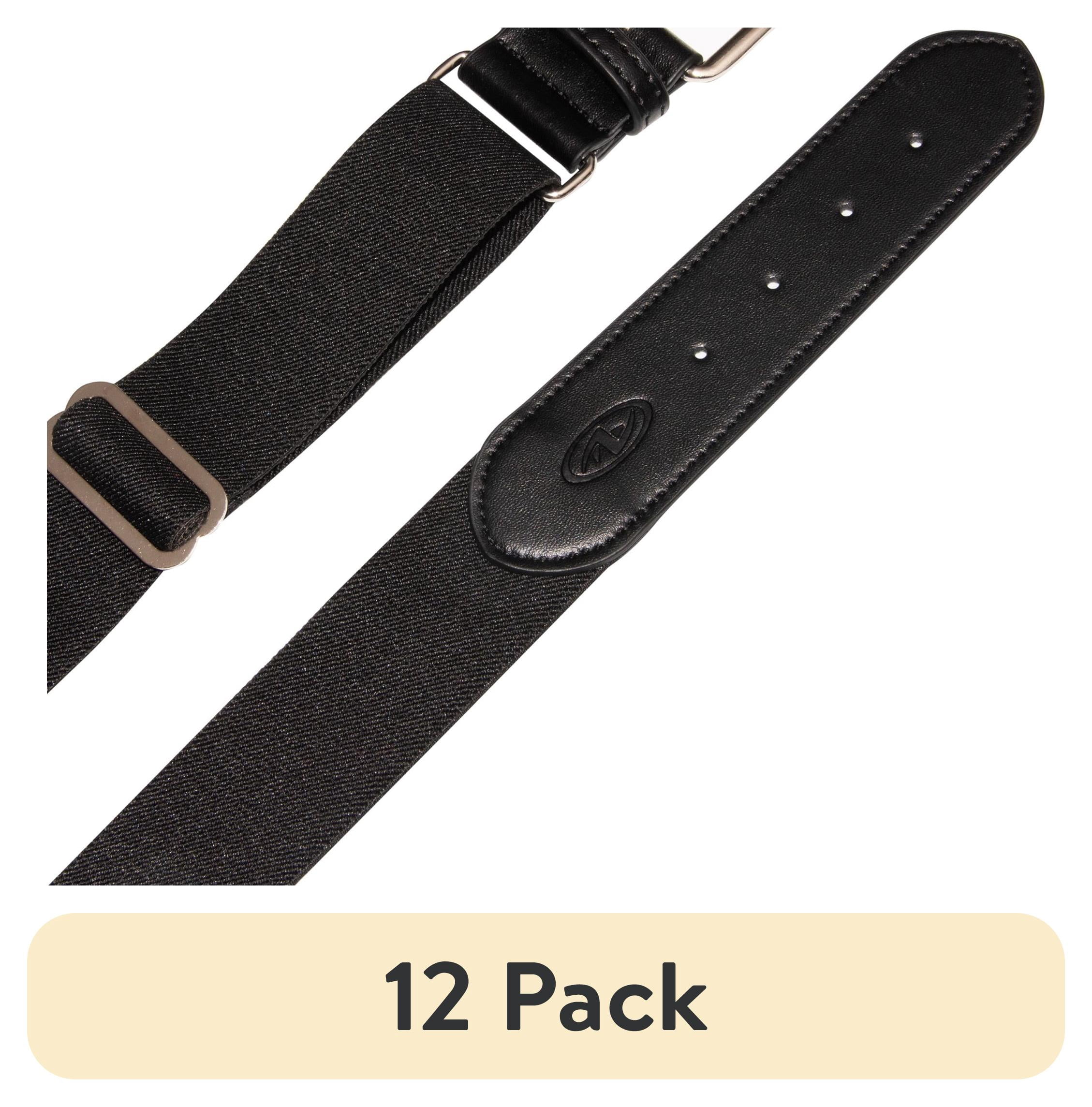 (12 pack) Athletic Works Adult Adjustable Baseball/Softball Belt, Black