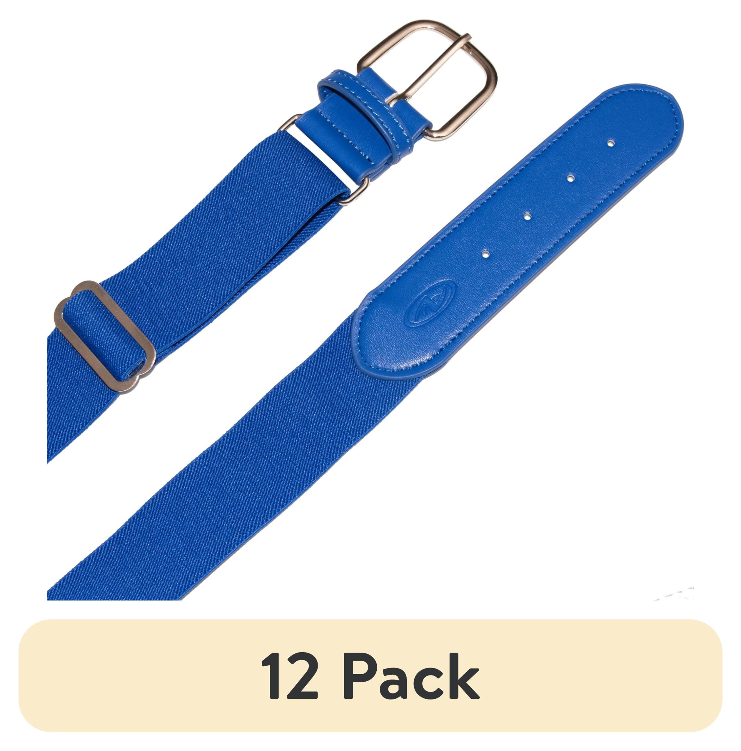 (12 pack) Athletic Works Adult Adjustable Baseball/Softball Belt, Blue