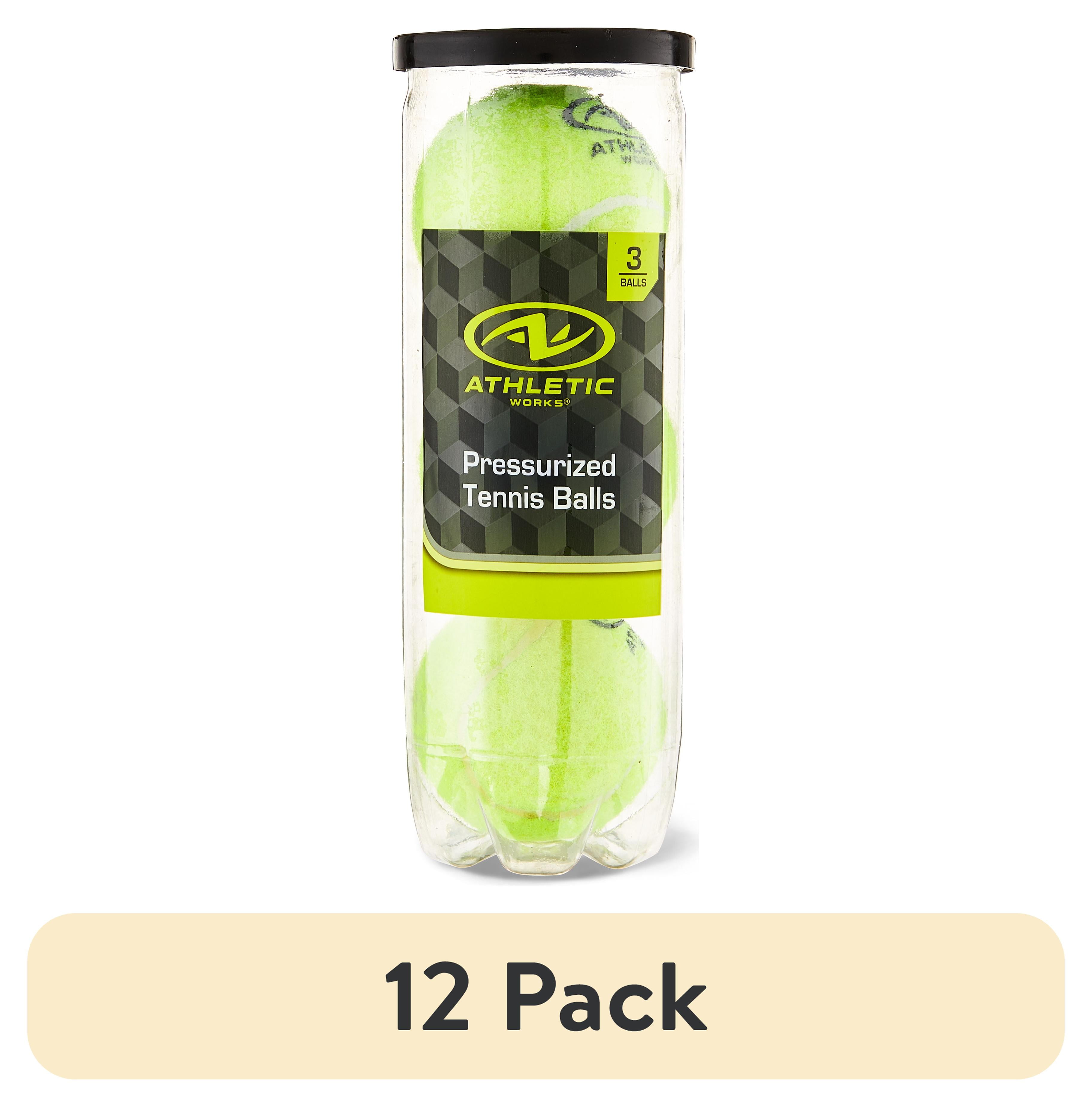 (12 pack) Athletic Works Pressurized Tennis Balls, 3-pack, All Court Use