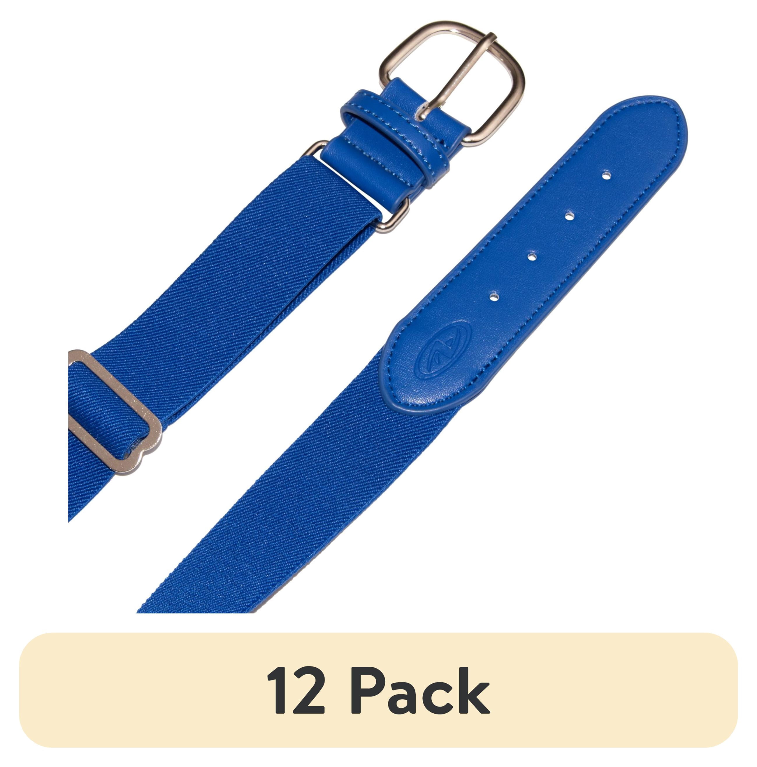 (12 pack) Athletic Works Youth Adjustable Baseball/Softball Belt, Blue