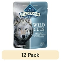 (12 pack) BLUE Wilderness Trail Toppers Dog Wet Food, Chicken Bites in Gravy, 3-oz Pouch