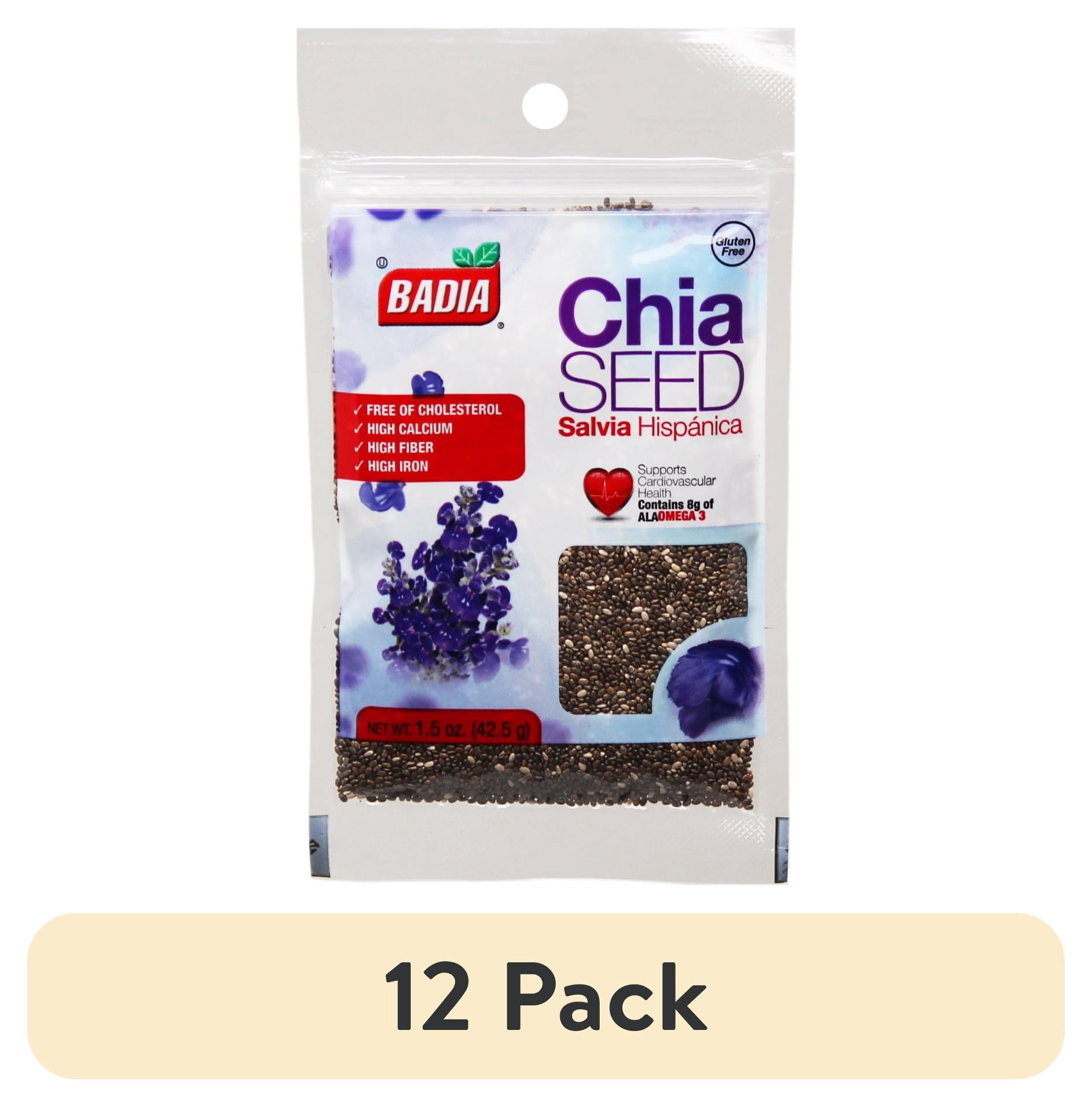 (12 pack) Badia Chia Seeds, 1.5 oz Bag