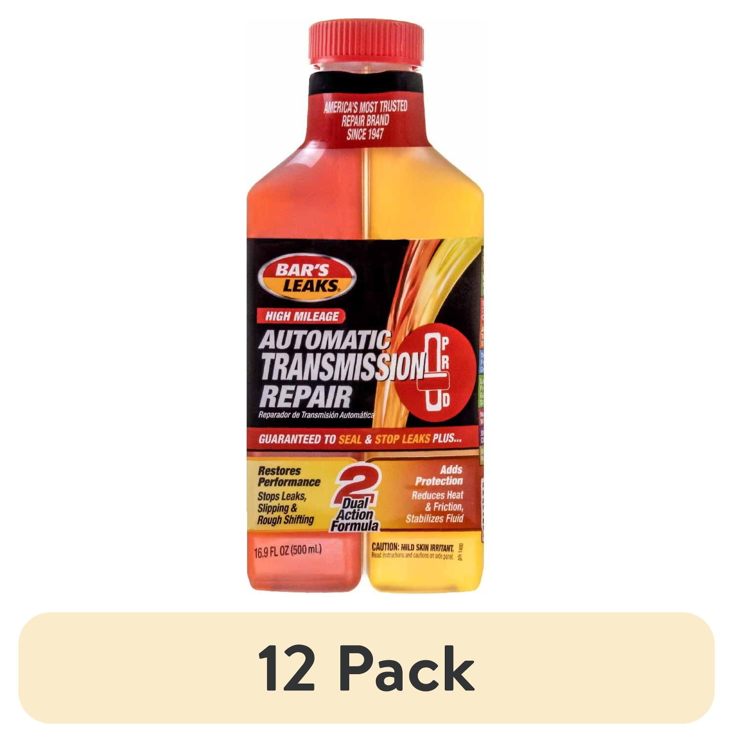 (12 pack) Bar's Leaks 1400 High Mileage Transmission Repair, Automotive Additive, 16 oz