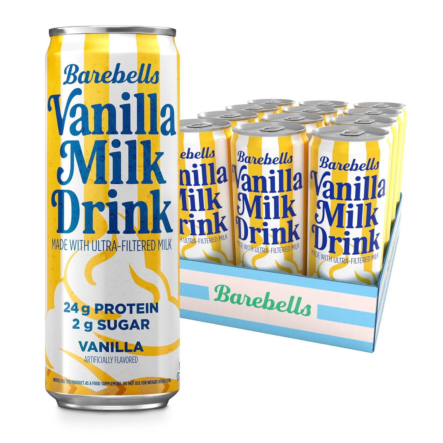 (12 pack) Barebells Vanilla Milk 325ml