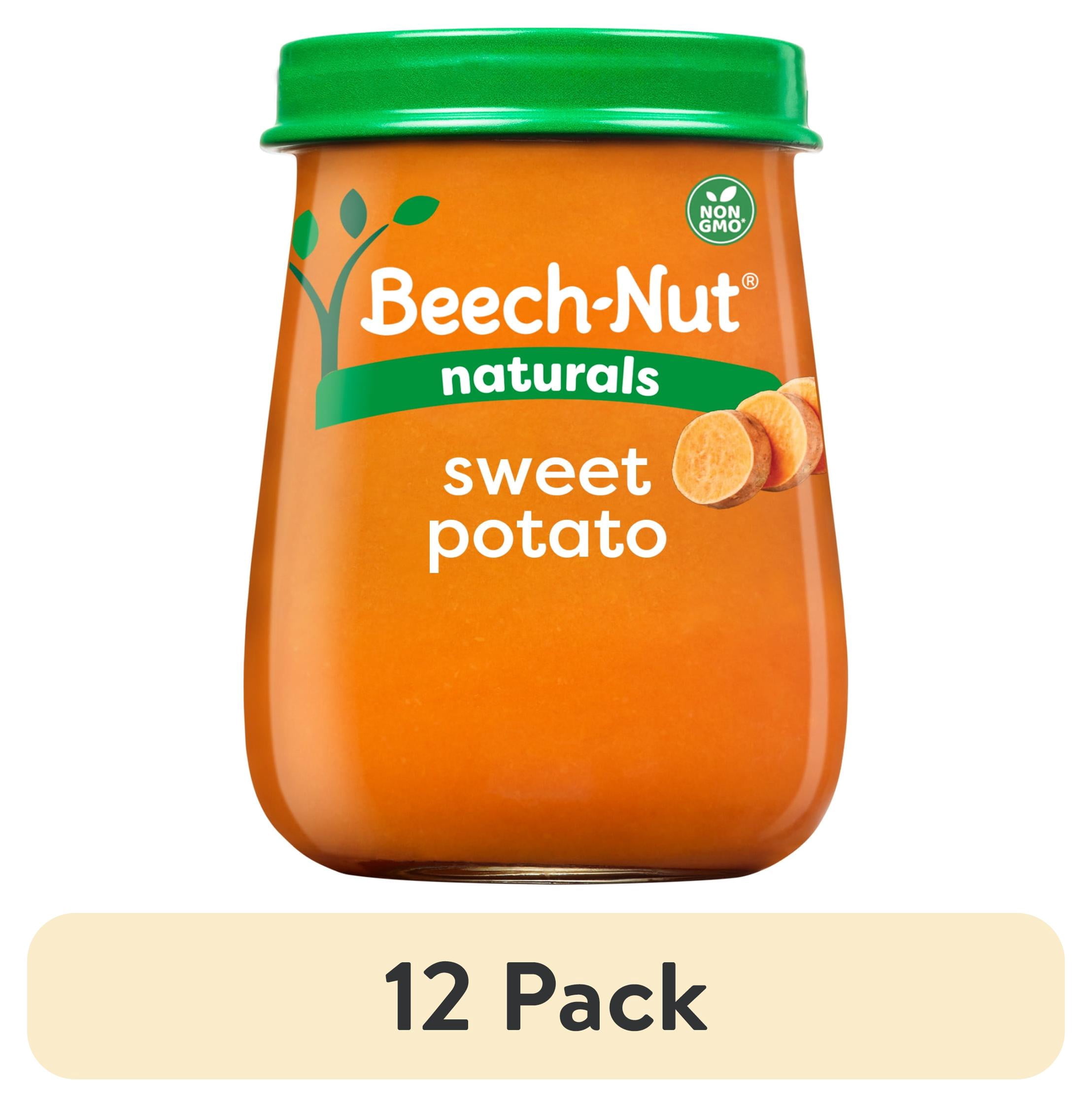 (12 pack) Beech-Nut Naturals Stage 1 Baby Food, Sweet Potato, 4 oz Jar
