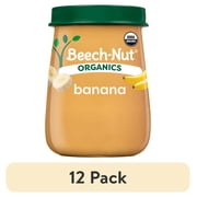 12 pack Beech-Nut Organics Stage 2 Organic Baby Food, Banana, 4 oz Jar