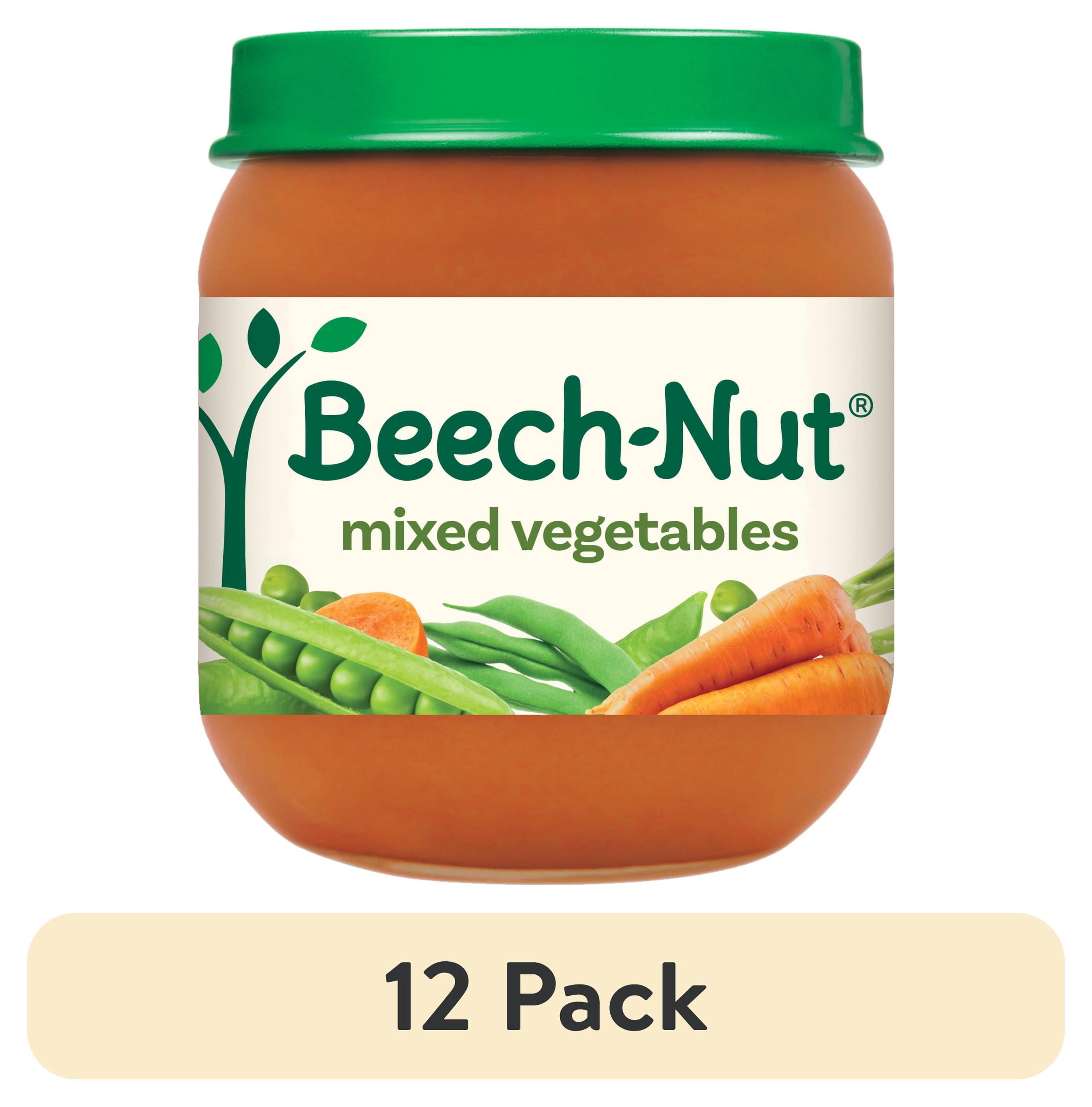 (12 pack) Beech-Nut Stage 2 Baby Food, Mixed Vegetables, 4 oz Jar