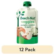 12 pack Beech-Nut Veggies Stage 2 Baby Food, Pumpkin Zucchini & Apple, 3.5 oz Pouch