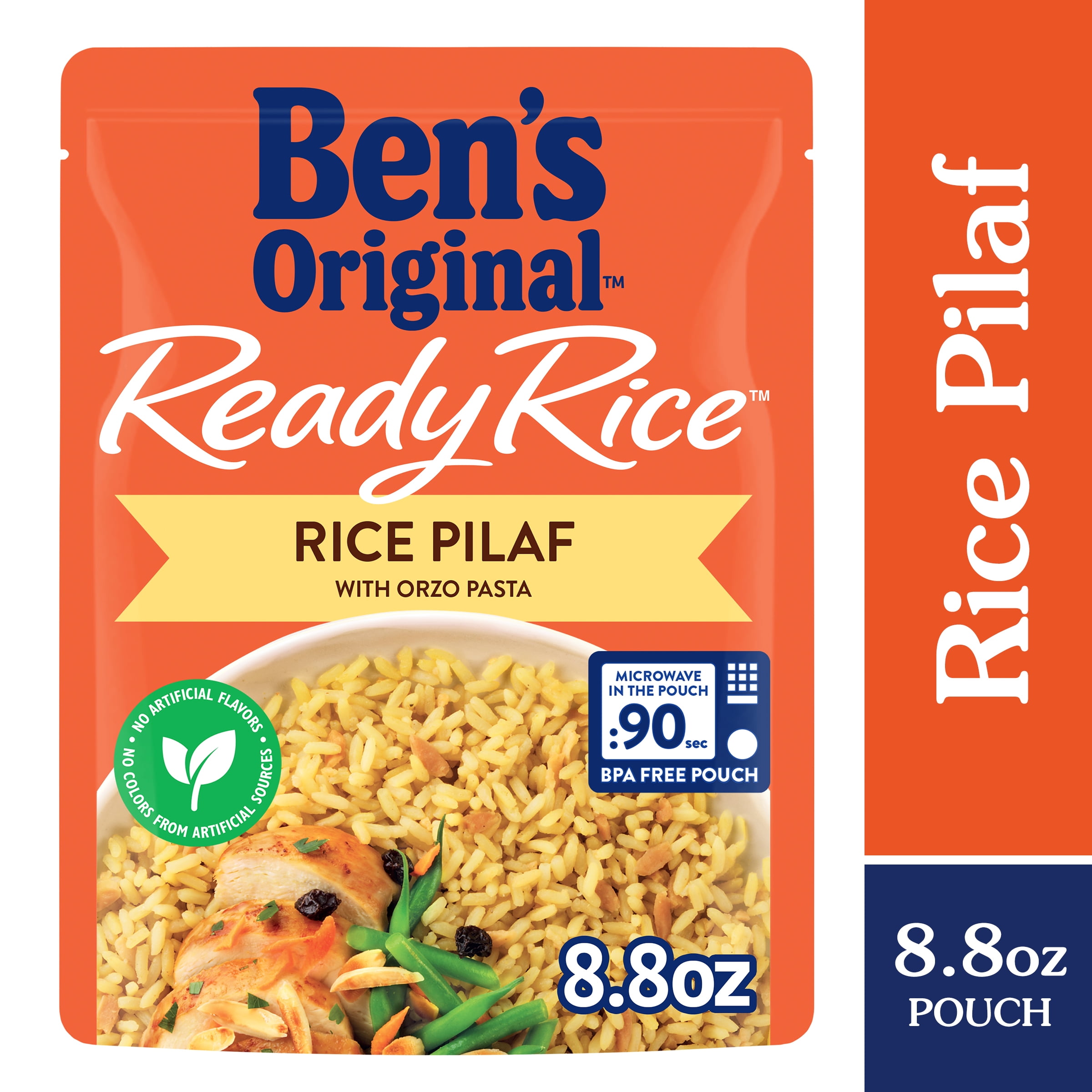 (12 pack) Ben's Original Ready Flavored Rice Pilaf, Easy Dinner Side, 8.8 Ounce Pouch