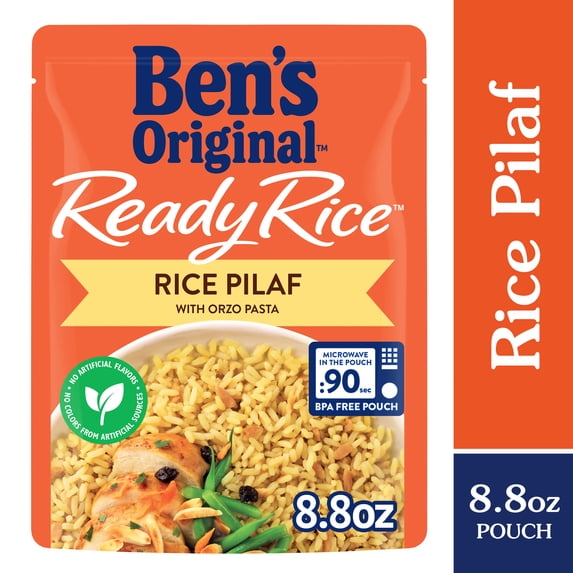 (12 pack) Ben's Original Ready Flavored Rice Pilaf, Easy Dinner Side, 8.8 Ounce Pouch