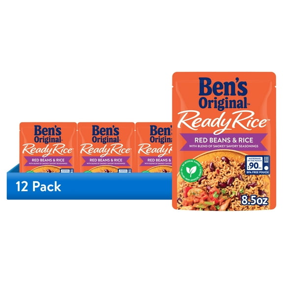(12 pack) Ben's Original Ready Rice, Red Beans & Rice, 8.5 oz. pouch