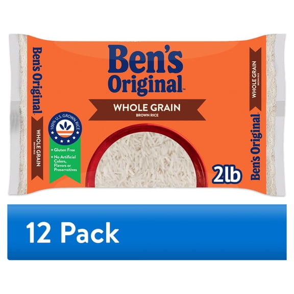 (12 pack) Ben's Original Whole Grain Brown Rice, 2 lb Bag